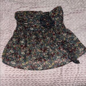 Floral Women's strapless Blouse in Multicolor